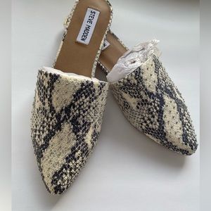 Steve Madden. TRACE - S NAT SNK studded Faux snake skin slide